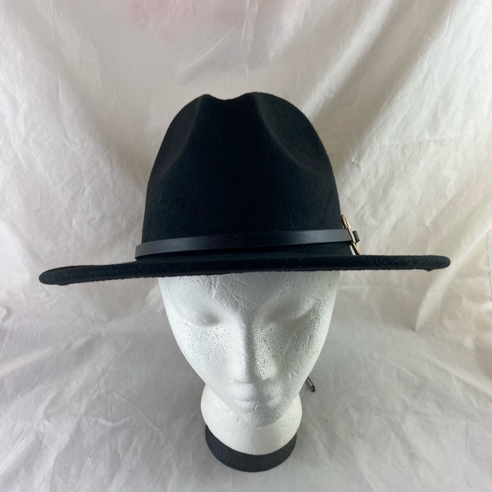 INC International Concepts Black Panama Hat with a Gold Tone Ring Hardware NWT - Picture 2 of 12